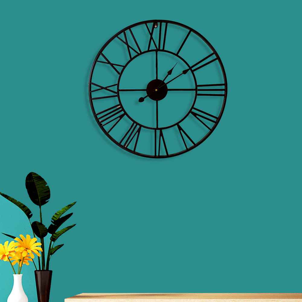 FunkyTradition Minimal Design Metal Wall Clock, Wall Watch, Wall Décor for Home Office Decor and Gifts 42 CM Tall