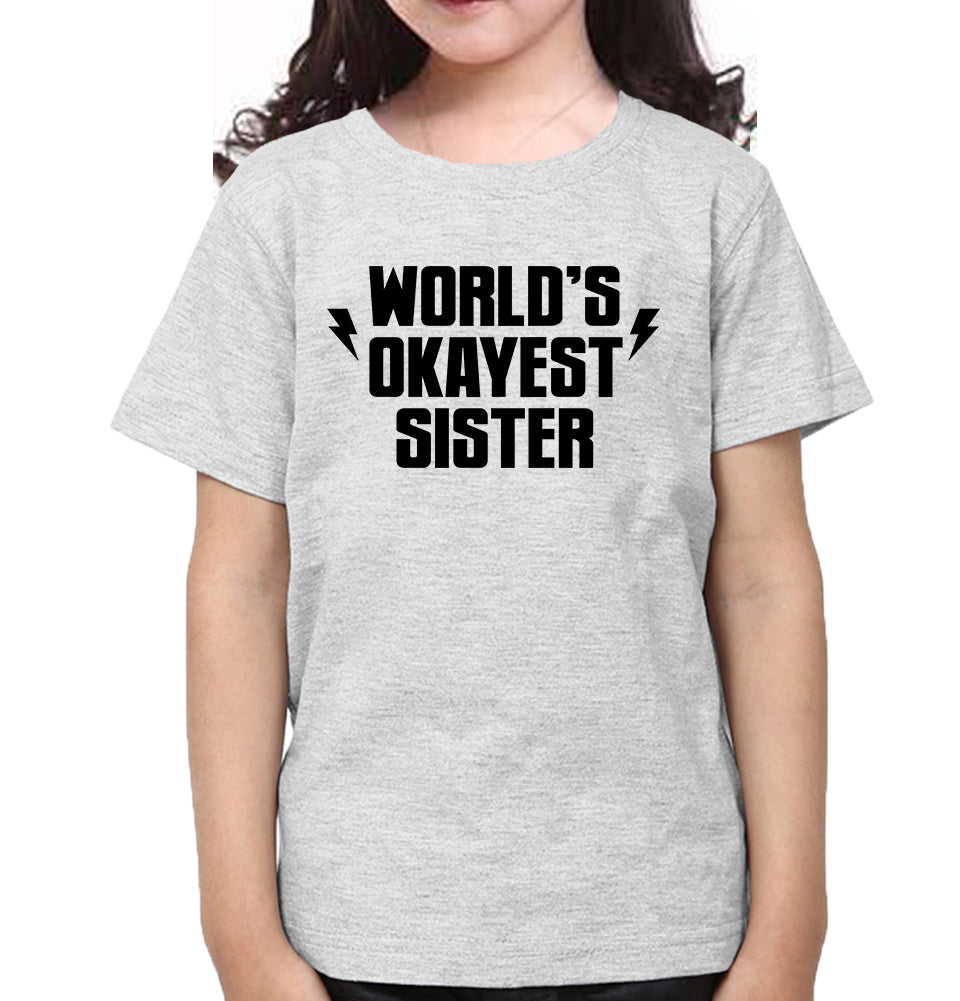 World's Okayest Brother Sister Brother and Sister Matching T-Shirts- FunkyTradition