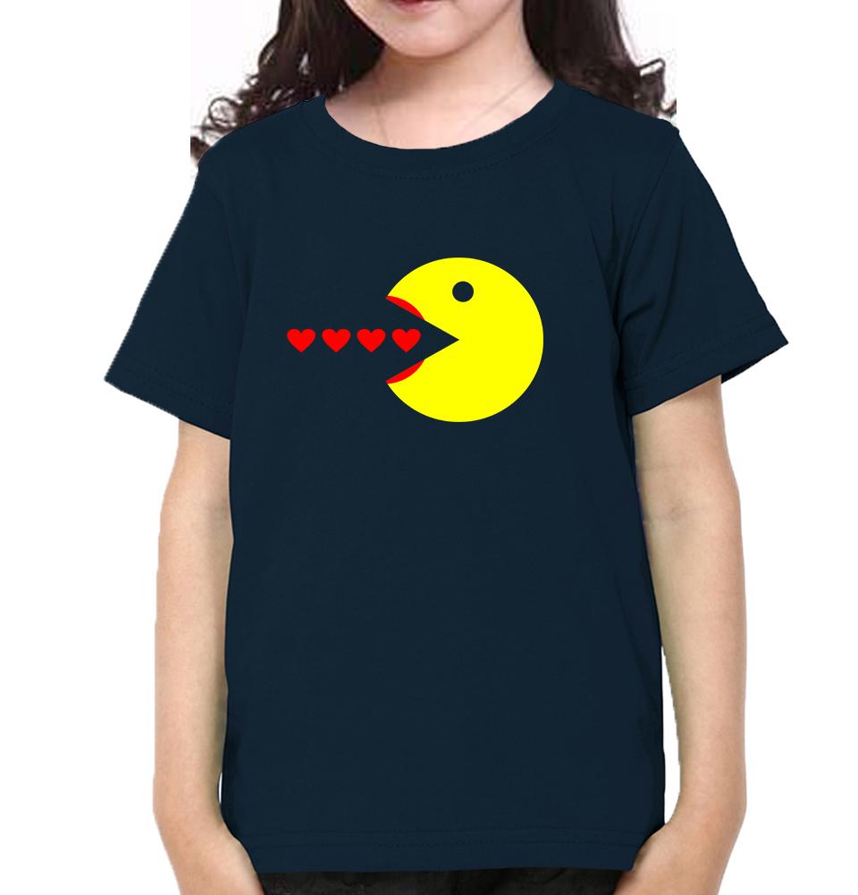 Pacman Sister-Sister Kids Half Sleeves T-Shirts -FunkyTradition