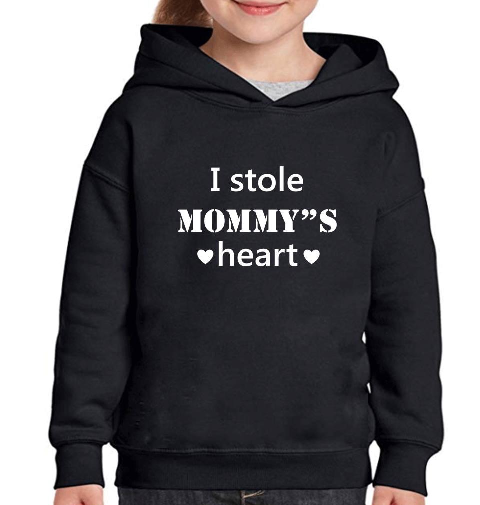 There Is  girl Who Stole My Heart I Stole Mommy's Heart Mother and Daughter Matching Hoodies- FunkyTradition