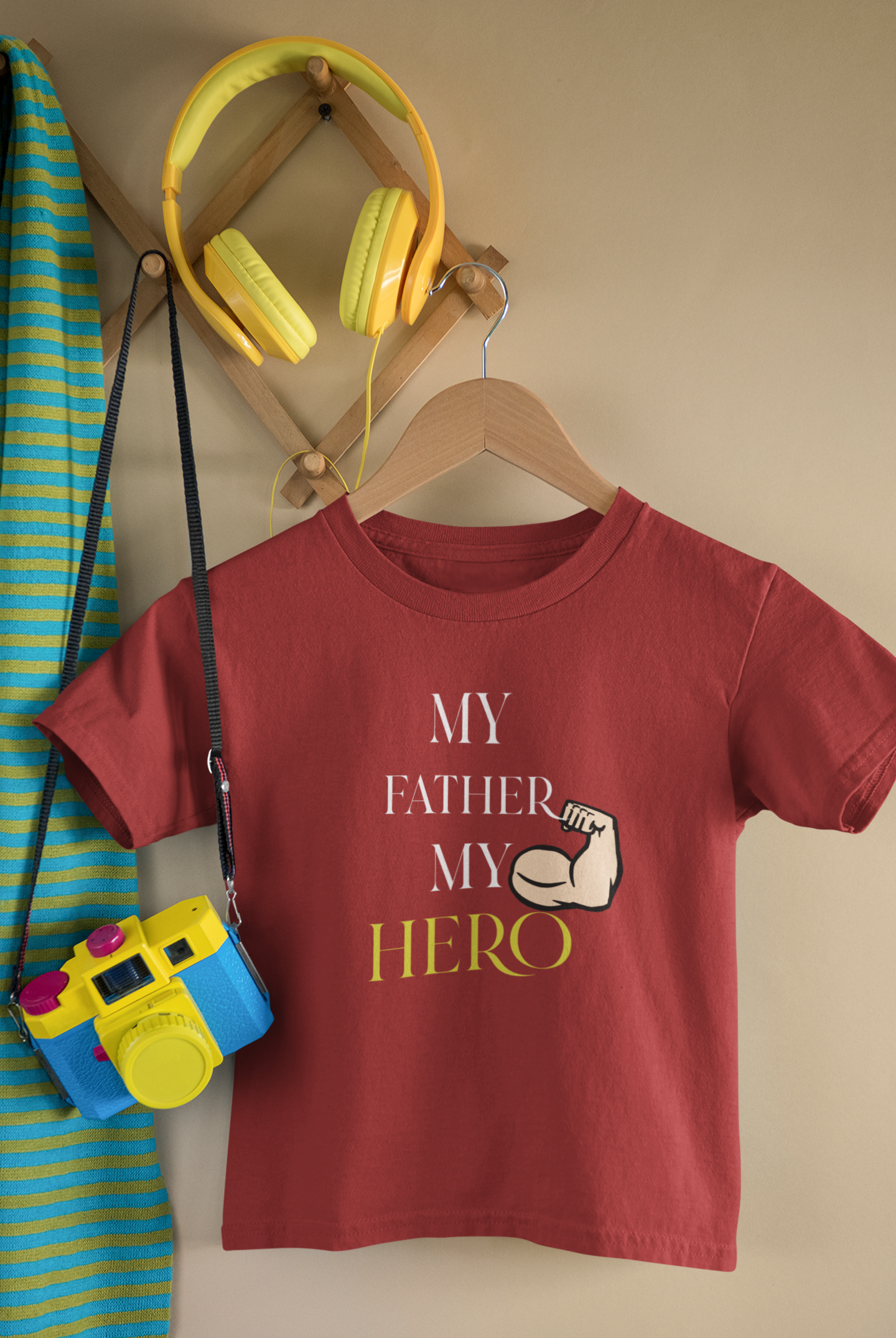 My Father My Hero Father and Daughter Red Matching T-Shirt- FunkyTradition