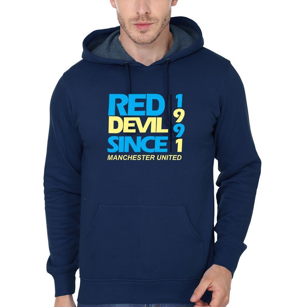 FunkyTradition Red Devil Manchester United Navy Blue Hoodies