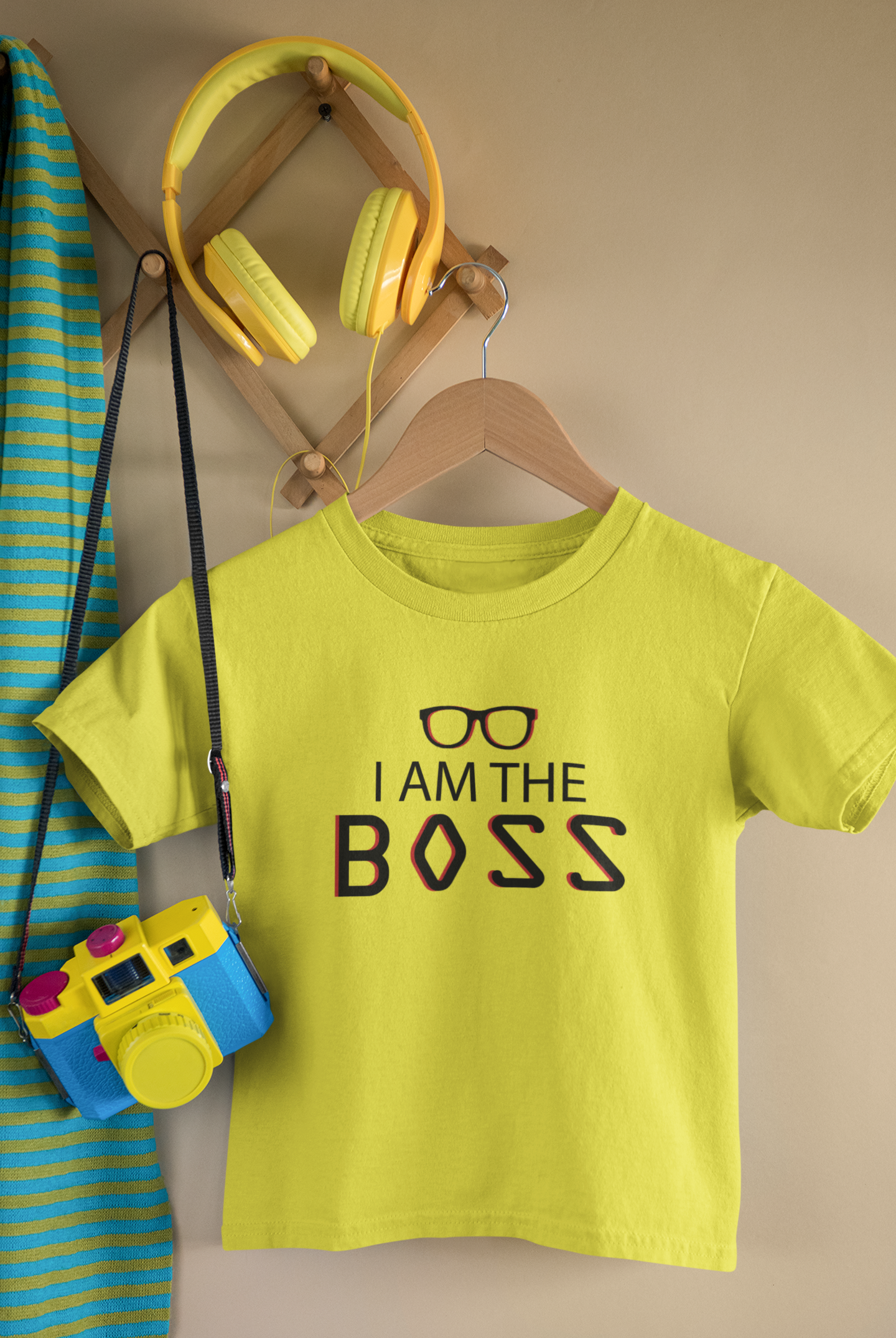 I Am The Boss Father and Son Yellow Matching T-Shirt- FunkyTradition