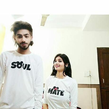 Soul Mate Couple Full Sleeves T-Shirts -FunkyTradition