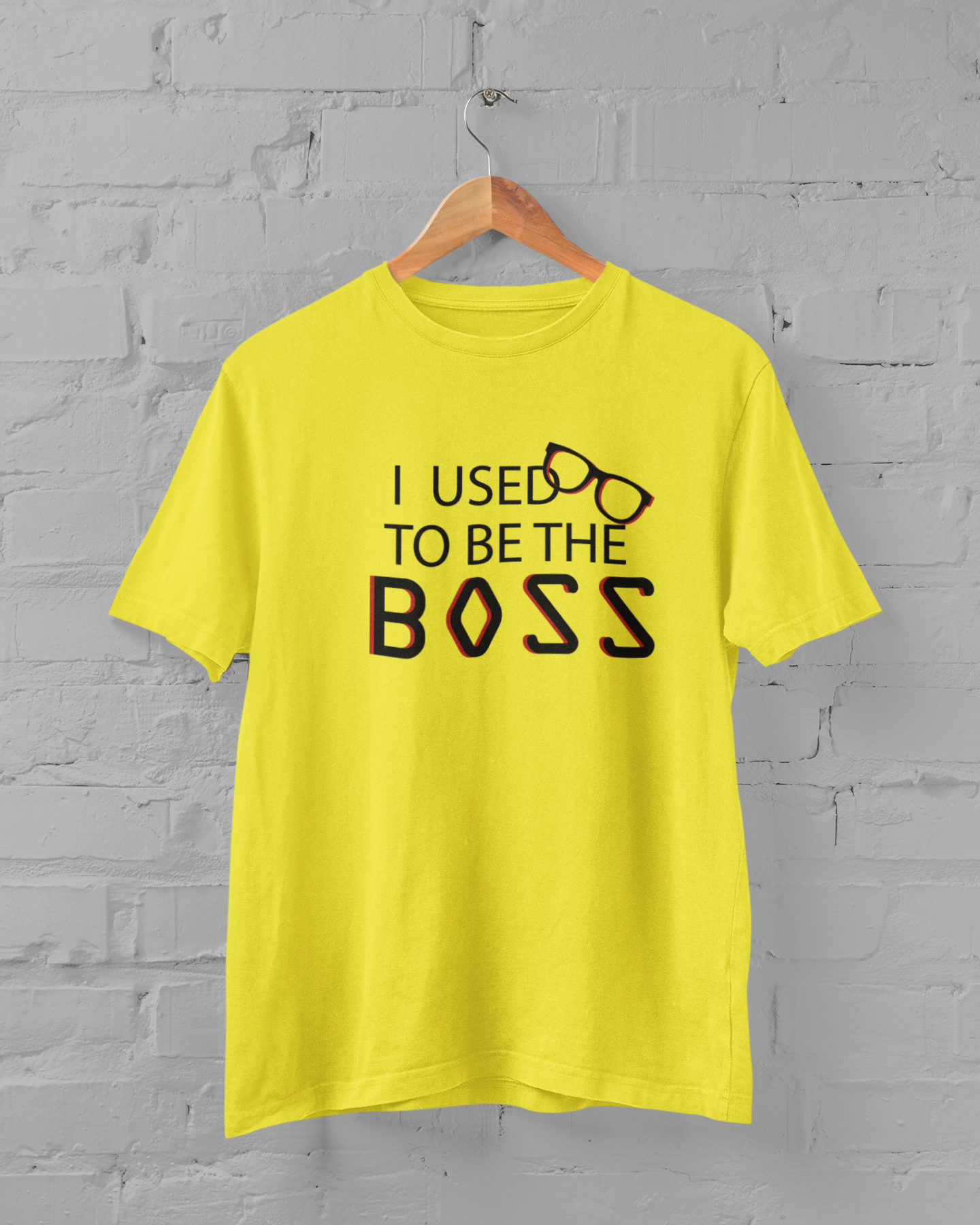 I Am The Boss Father and Daughter Yellow Matching T-Shirt- FunkyTradition