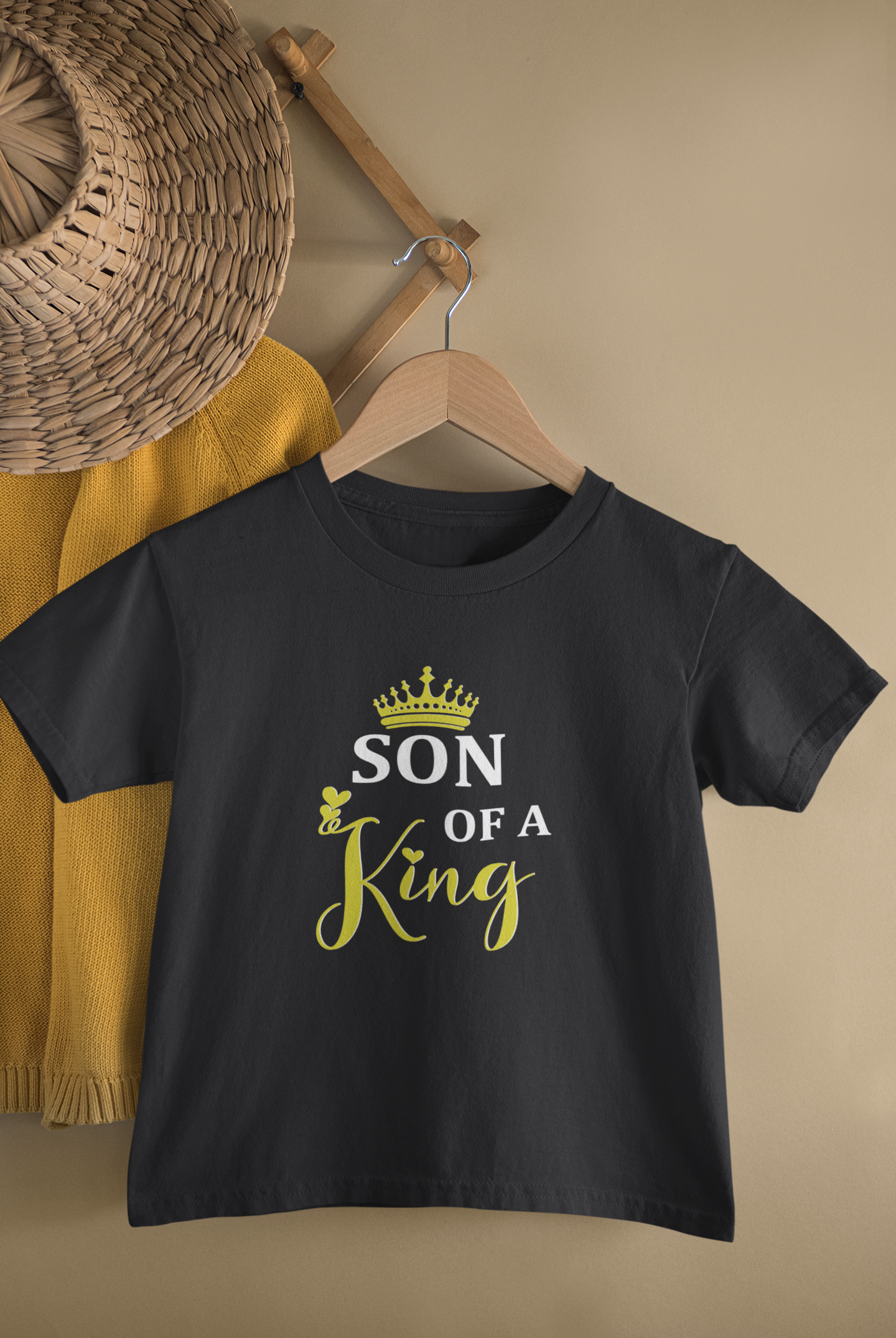 Daddy OF A Prince Father and Son Black Matching T-Shirt- FunkyTradition