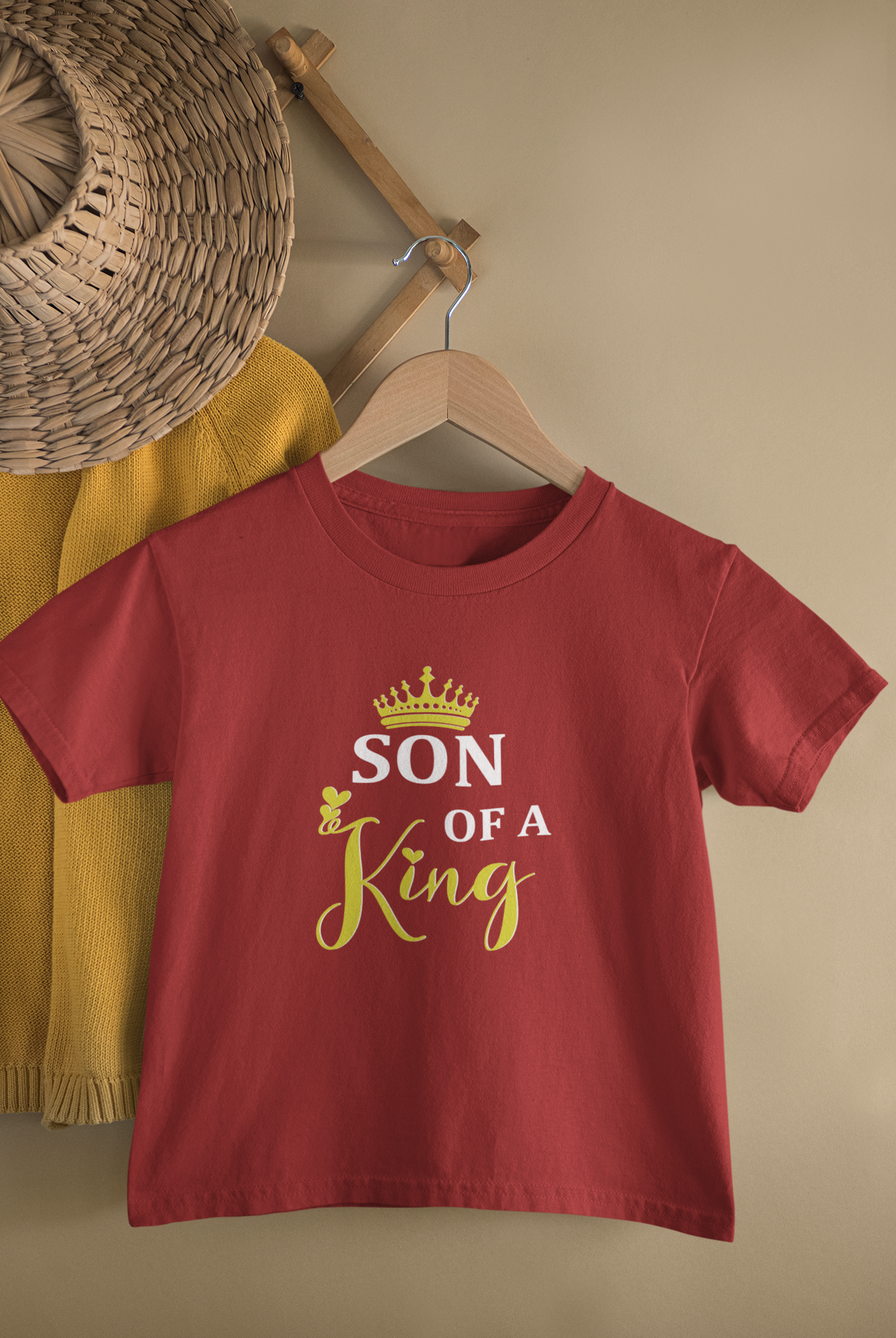Daddy OF A Prince Father and Son Red Matching T-Shirt- FunkyTradition