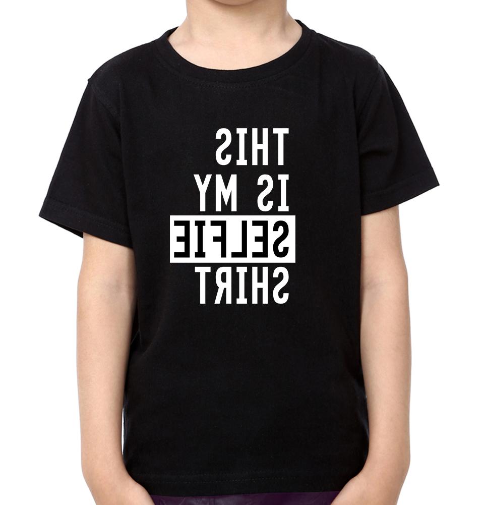This Is My Selfie shirt Brother-Brother Kids Half Sleeves T-Shirts -FunkyTradition