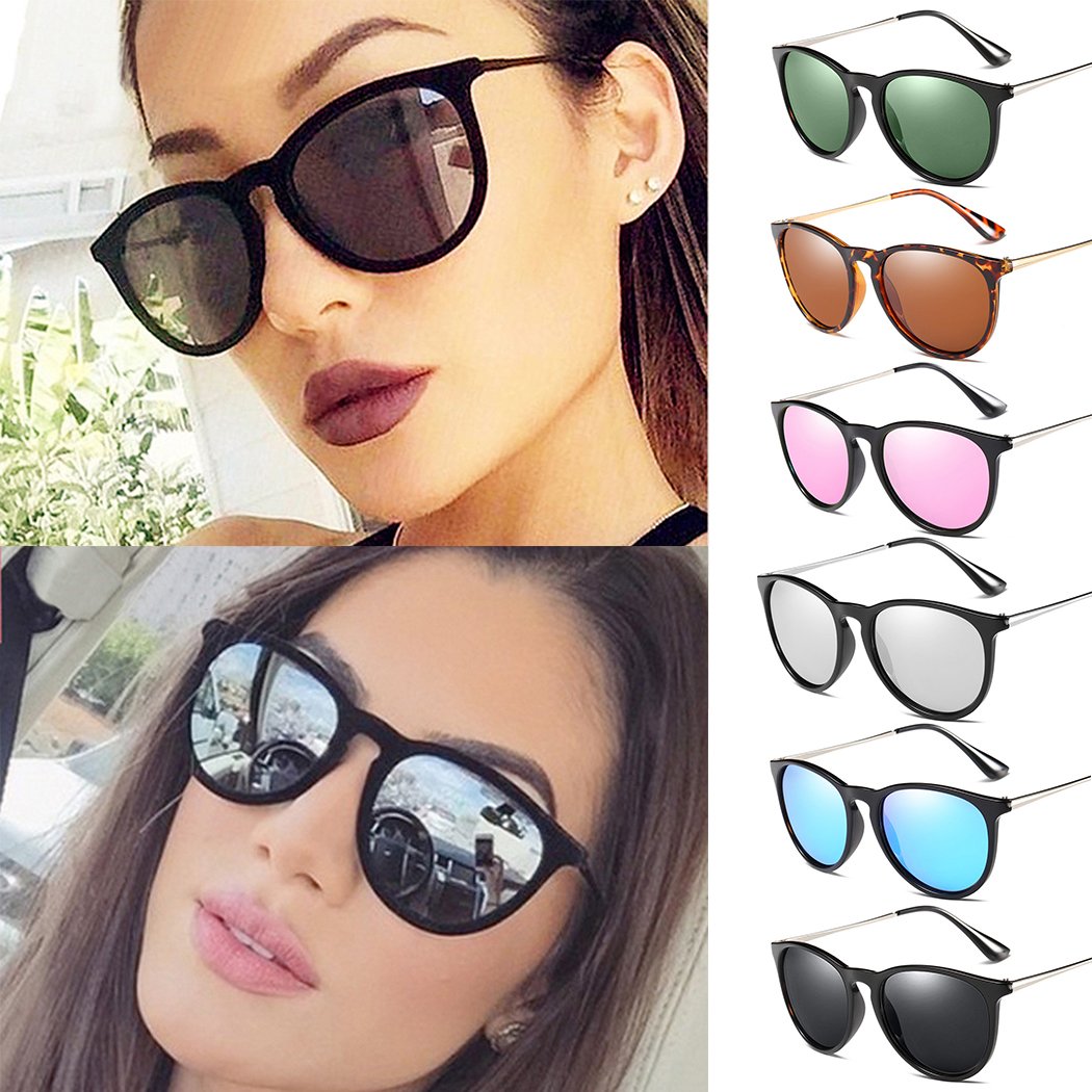 Round Mirror Vintage Sunglasses For Men And Women-FunkyTradition