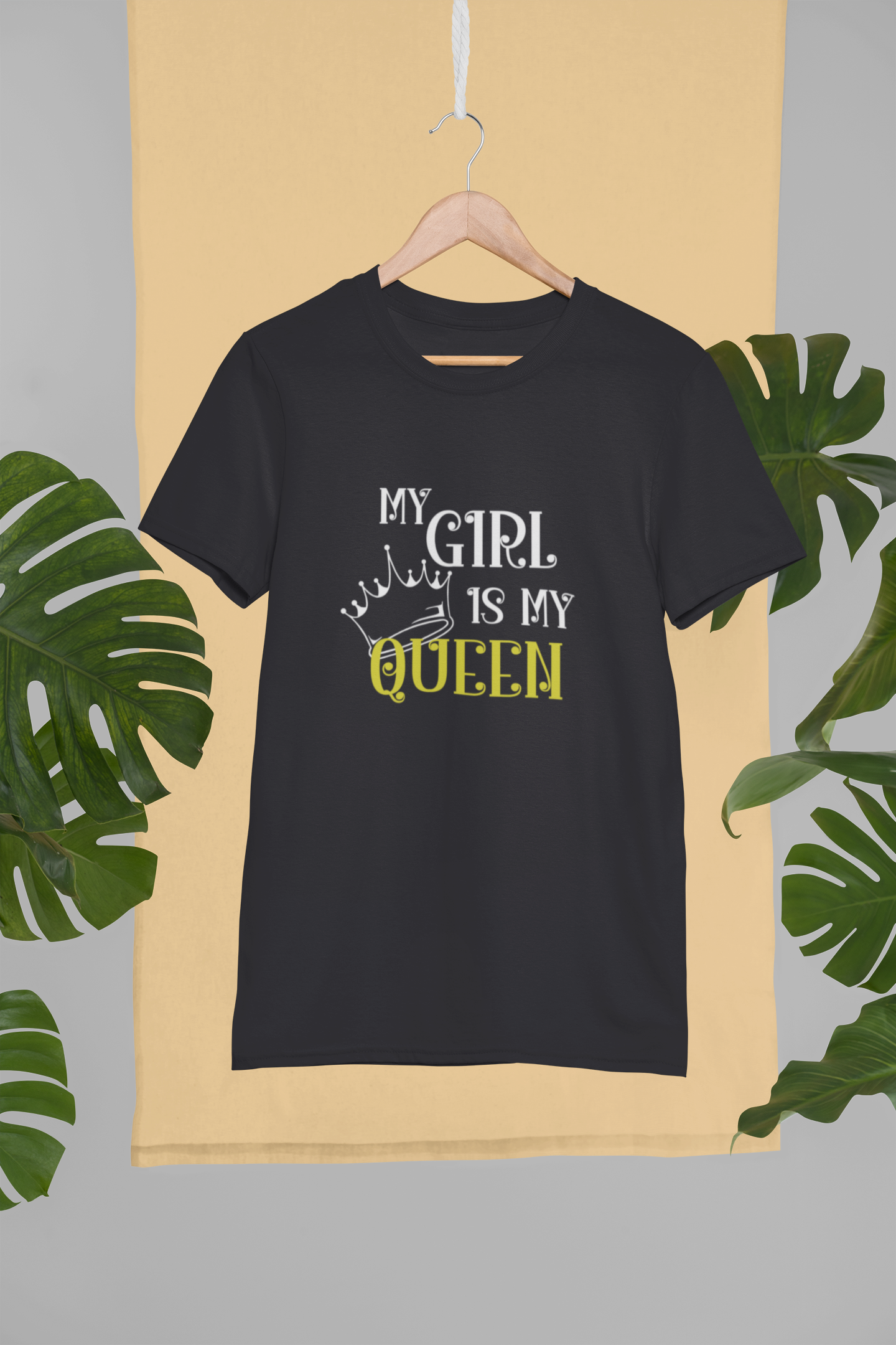 My Girl Is My Queen Father and Daughter Black Matching T-Shirt- FunkyTradition