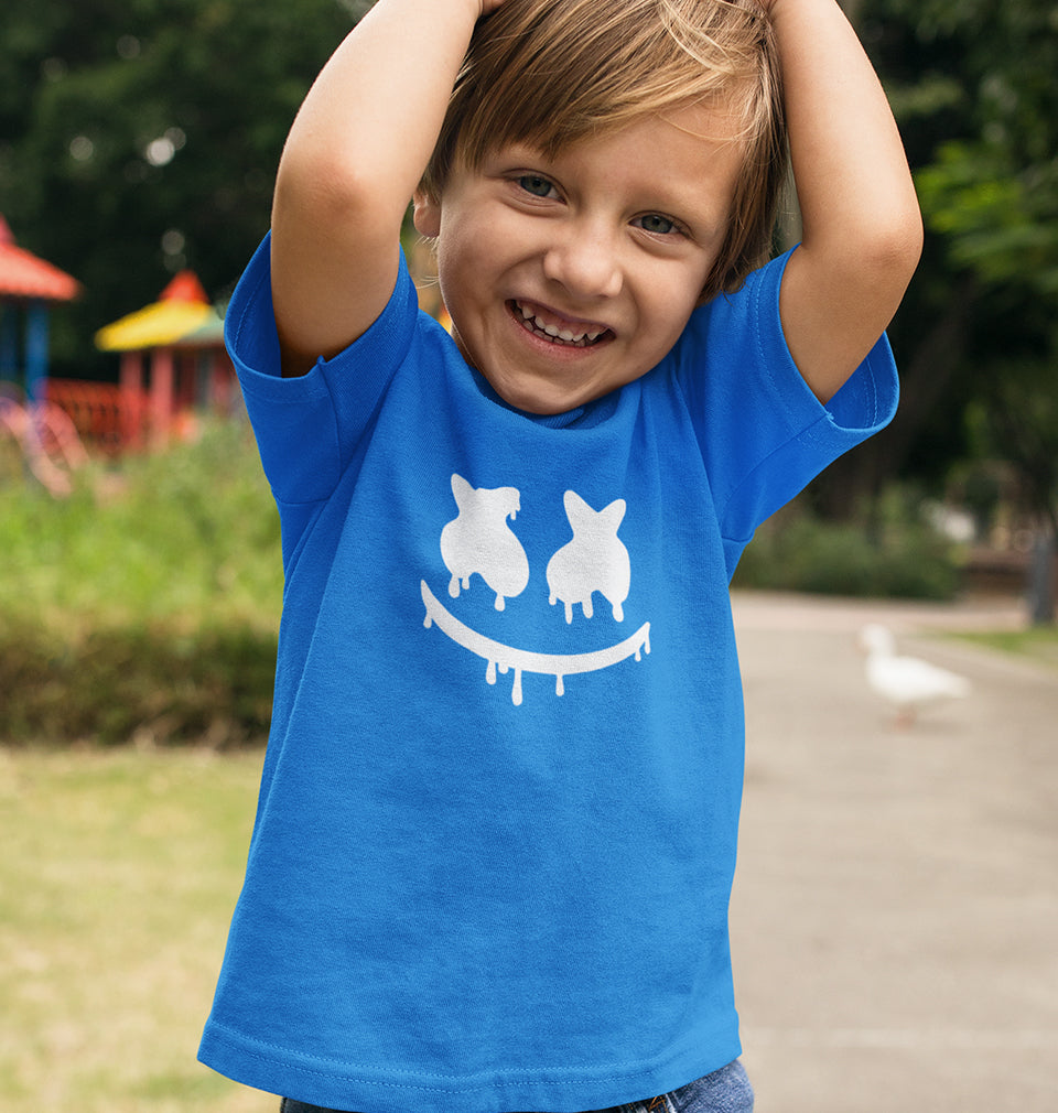 Marshmello Logo Half Sleeves T-Shirt for Boy-FunkyTradition