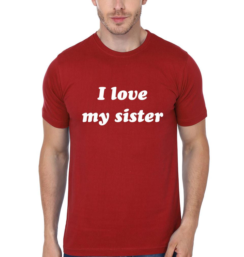 FunkyTradition I Love My Brother Sister Brother Sister Red Half Sleeves T Shirt