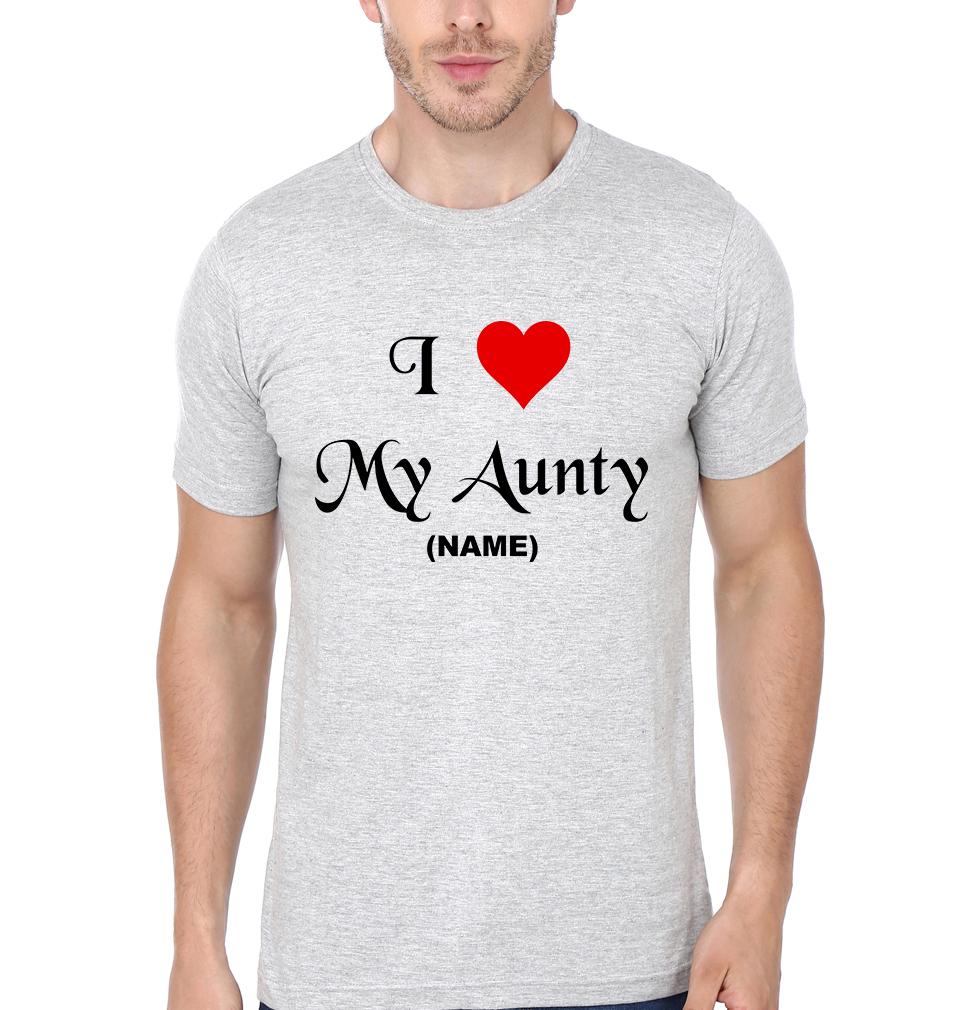 I love My Aunty Name Half Sleeves T-Shirts-FunkyTradition
