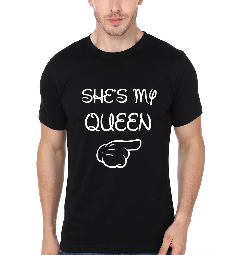 My King My Queen Couple Half Sleeves T-Shirts -FunkyTradition