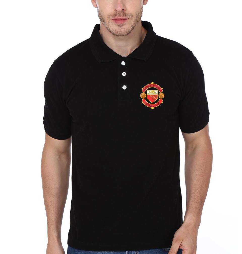 FunkyTradition Manchester United Logo Mens Half Sleeves Polo T-shirt