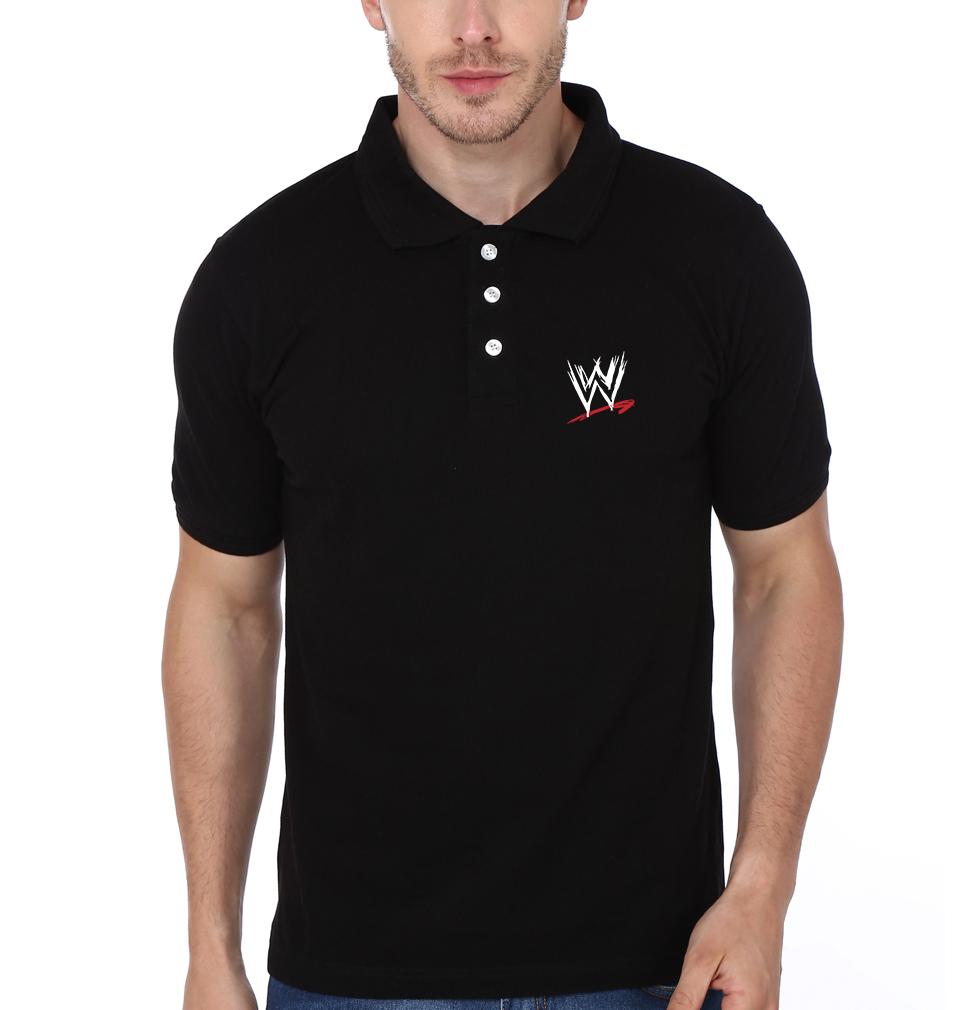 FunkyTradition WWE Logo Mens Half Sleeves Polo T-shirt
