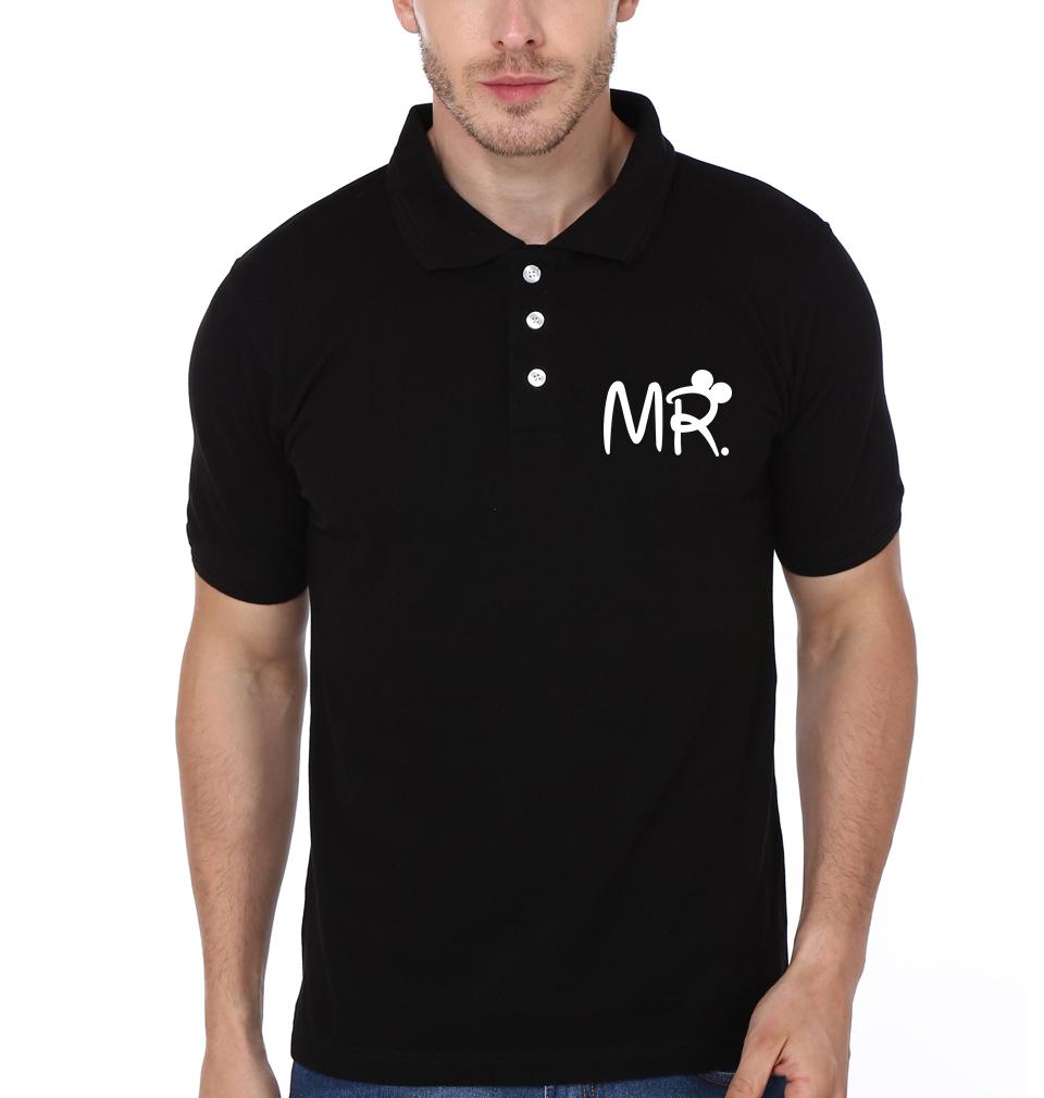 Pocket Mr. Mrs Couple Polo Half Sleeves T-Shirts -FunkyTradition