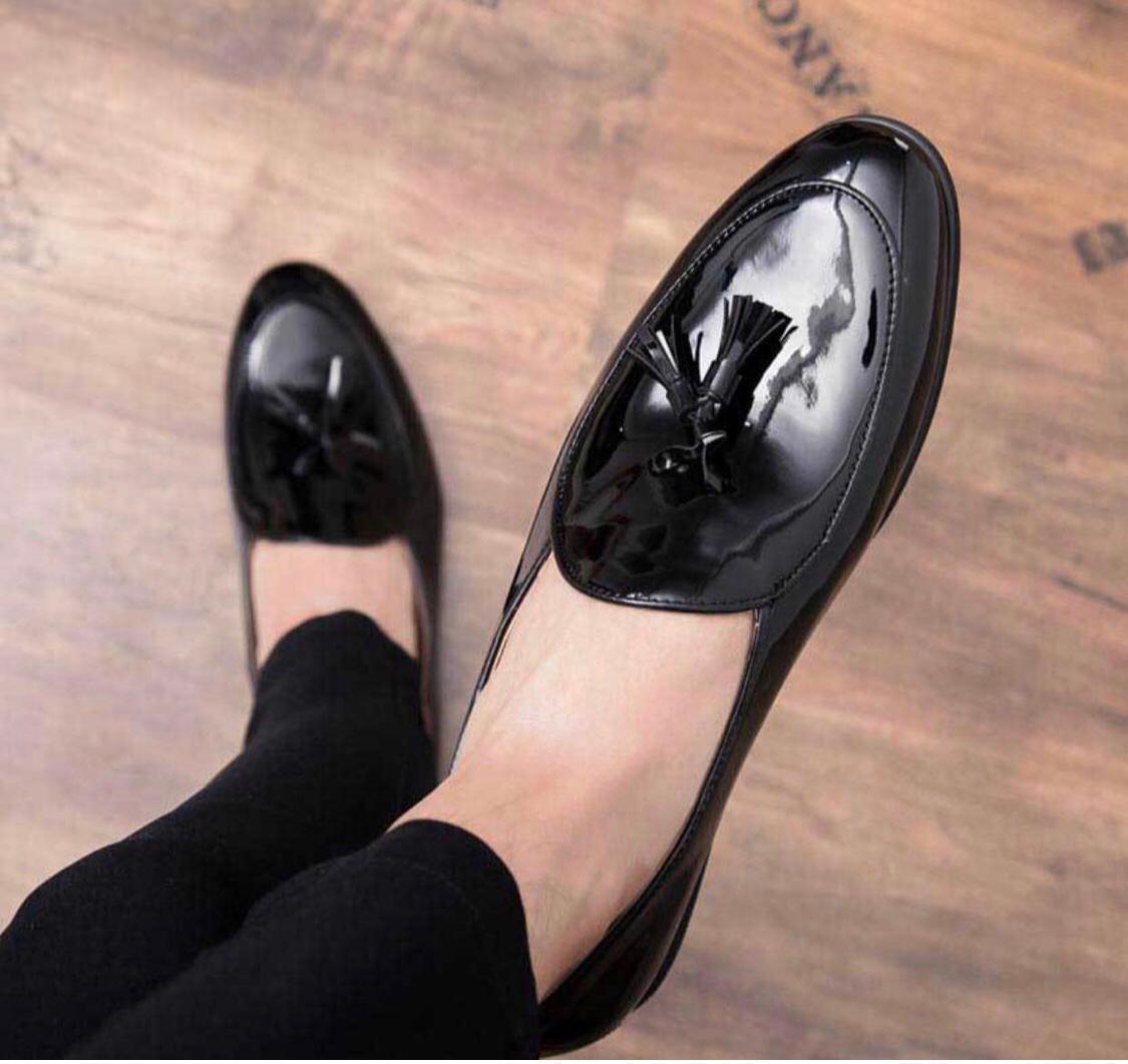 New Arrival Shiny Moccasin Loafer For Office Wear And Casual Wear- FunkyTradition