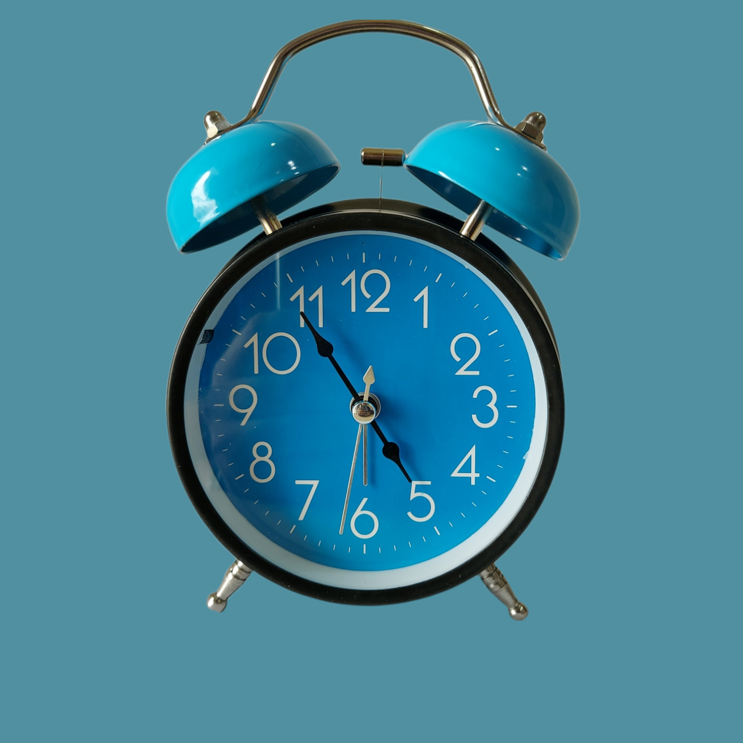 Blue Royal Retro Style Alarm Kids Room Table Clock-FunkyTradition