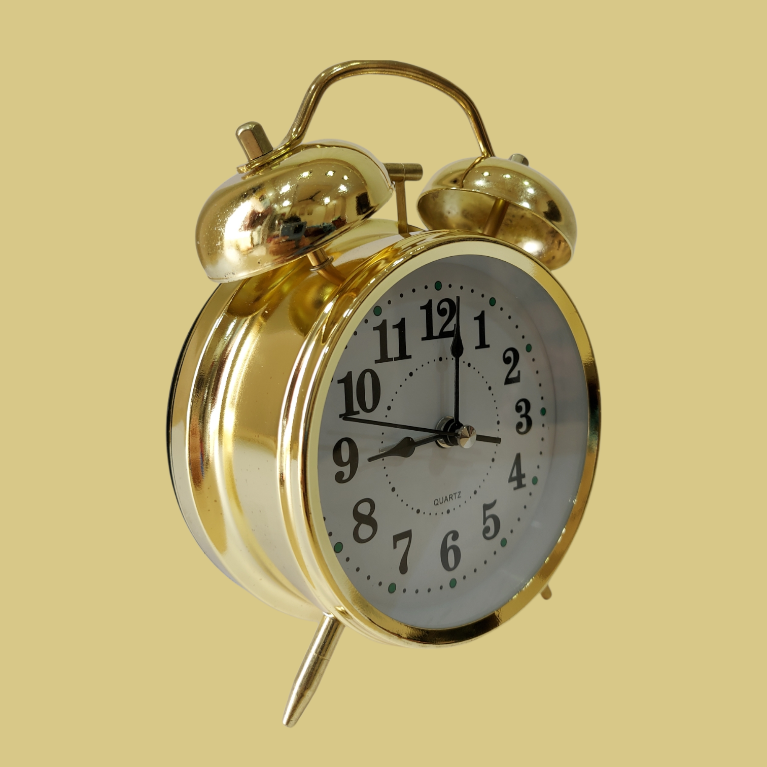 Golden Royal Retro Style Alarm Kids Room Table Clock-FunkyTradition