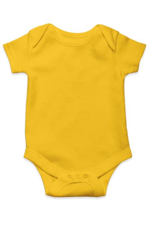 Plain Yellow Baby Romper- FunkyTradition