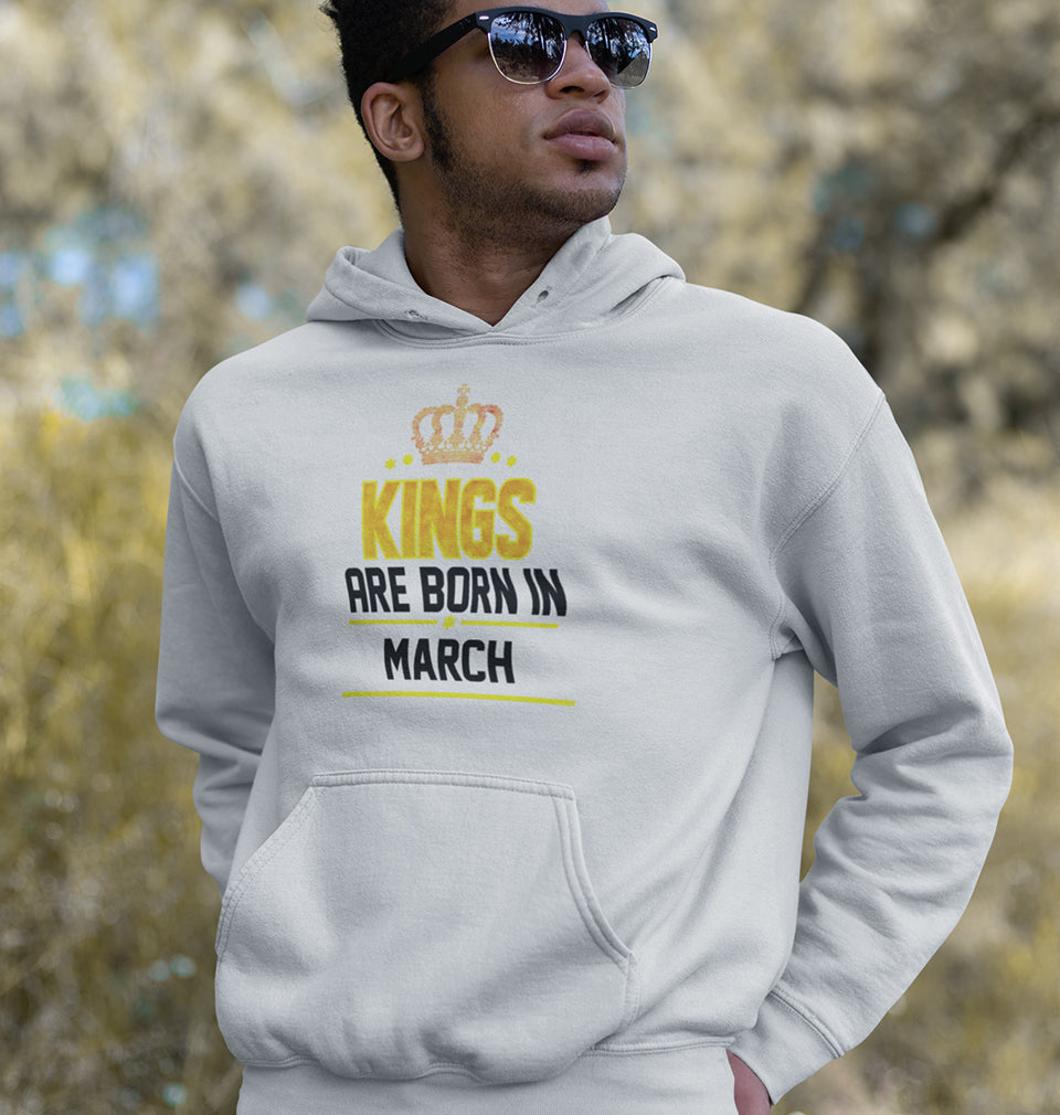 Kings Are Born In March Hoodie For Men-FunkyTradition