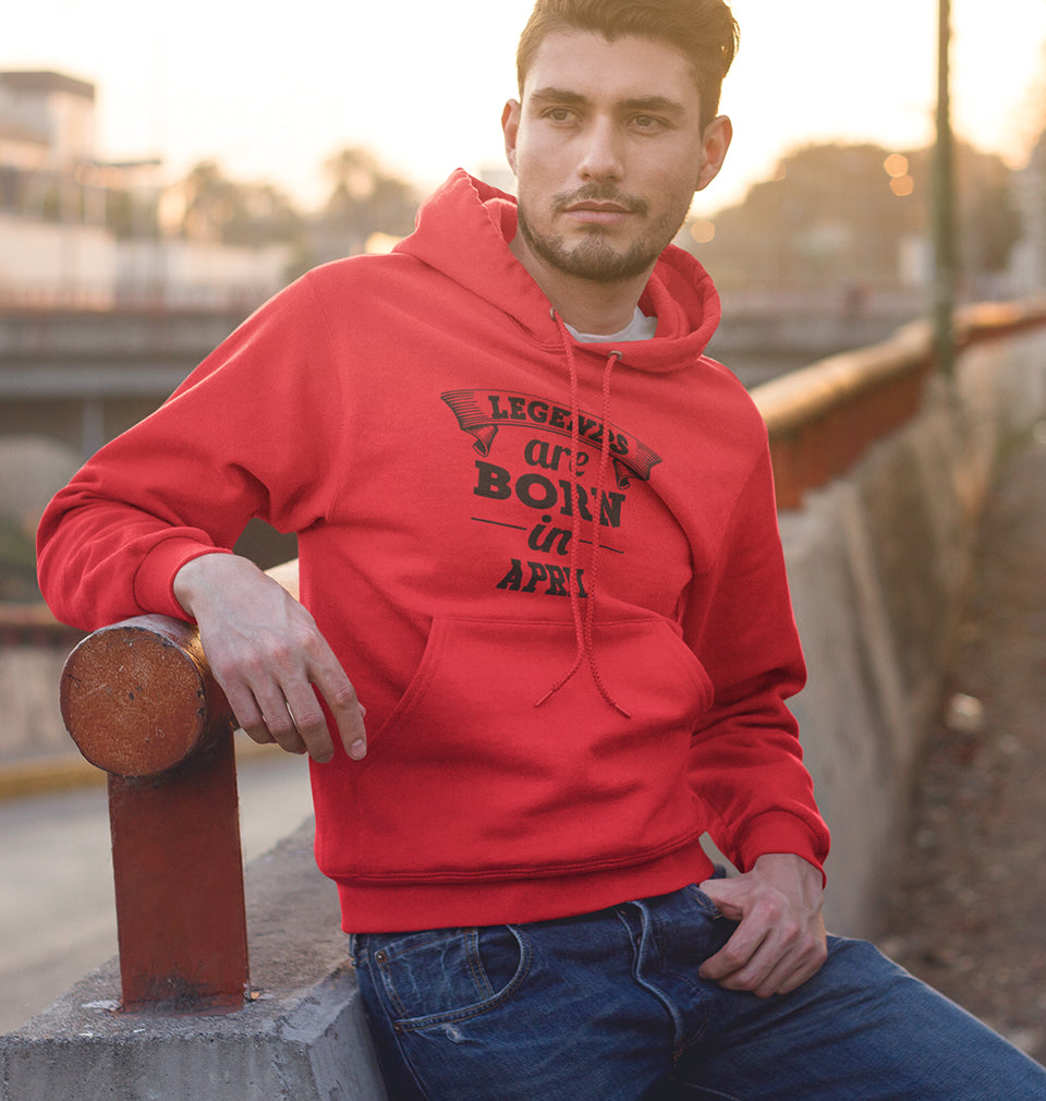 Legends are Born in April Hoodie For Men-FunkyTradition