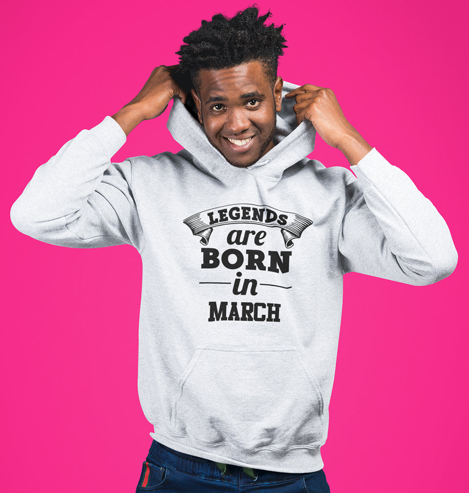 Legends are Born in March Hoodie For Men-FunkyTradition