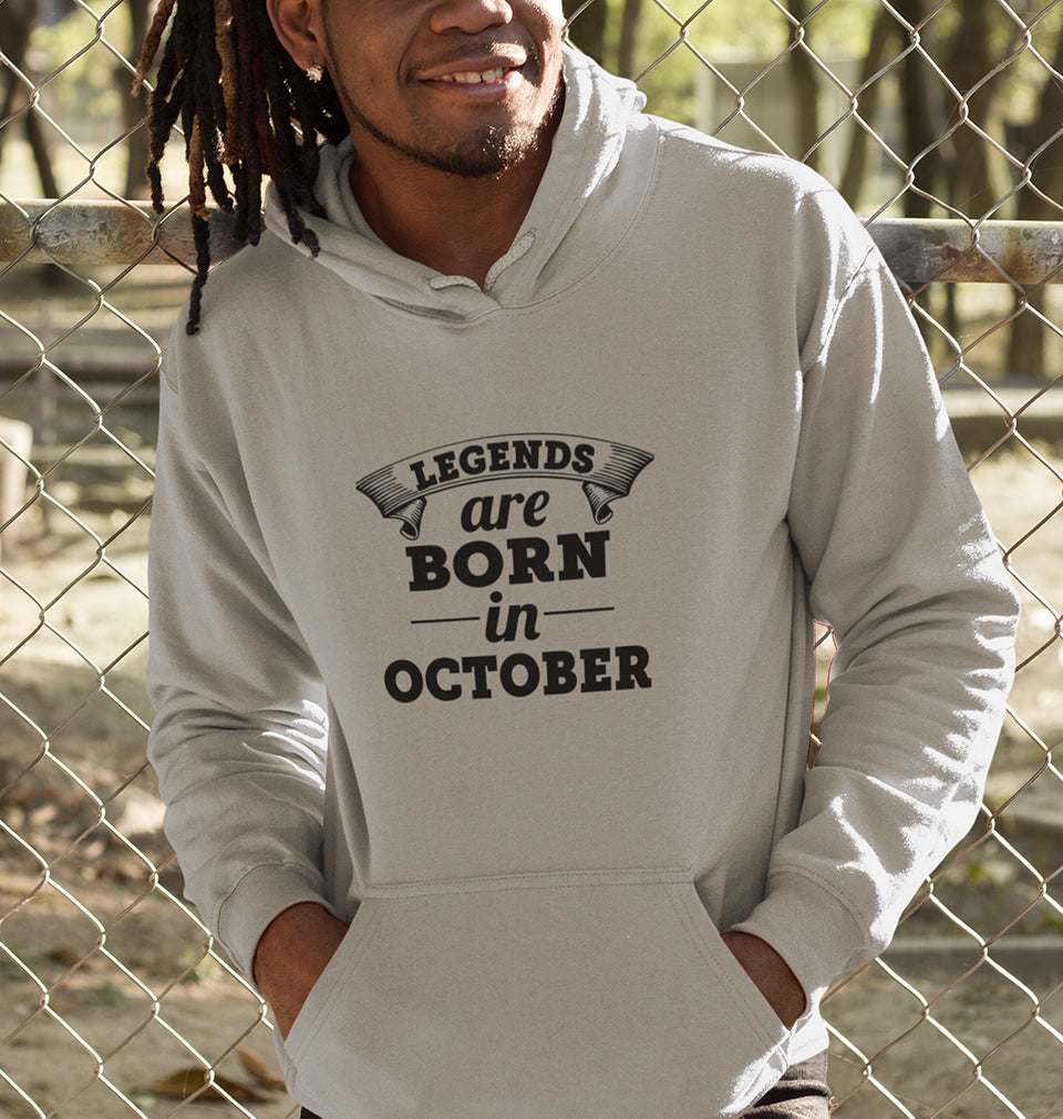 Legends are Born in October Hoodie For Men-FunkyTradition