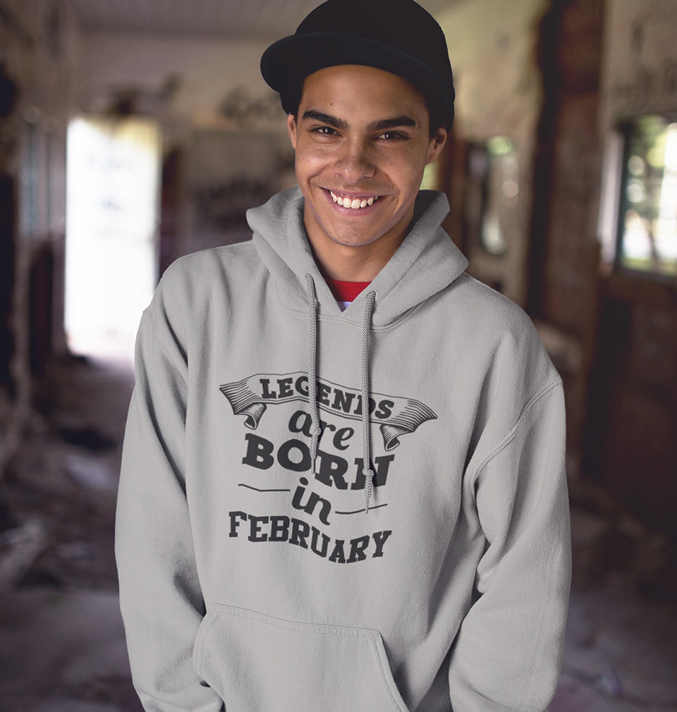 Legends are Born in February Hoodie For Men-FunkyTradition