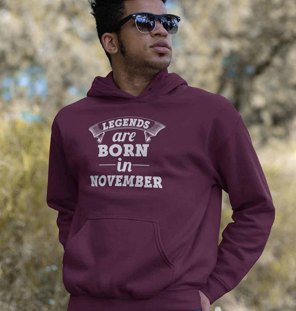 Legends are Born in November Hoodie For Men-FunkyTradition