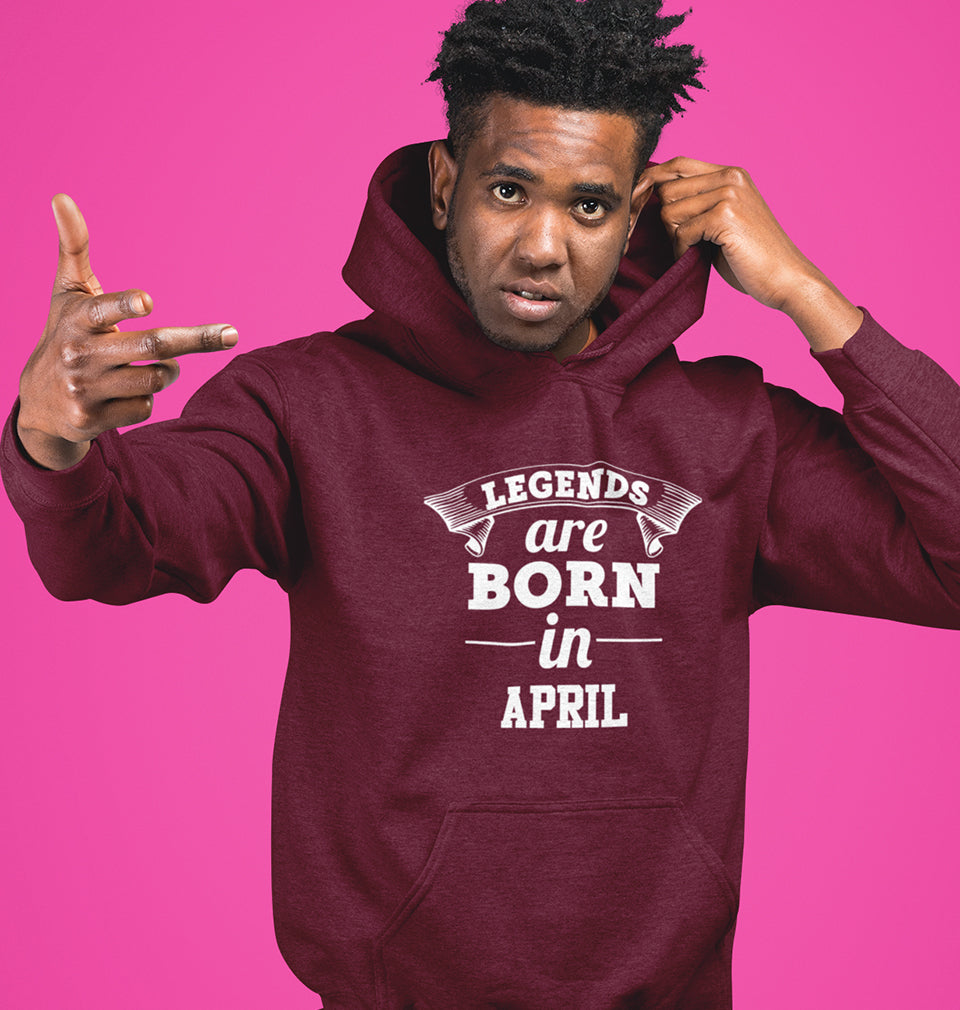 Legends are Born in April Hoodie For Men-FunkyTradition