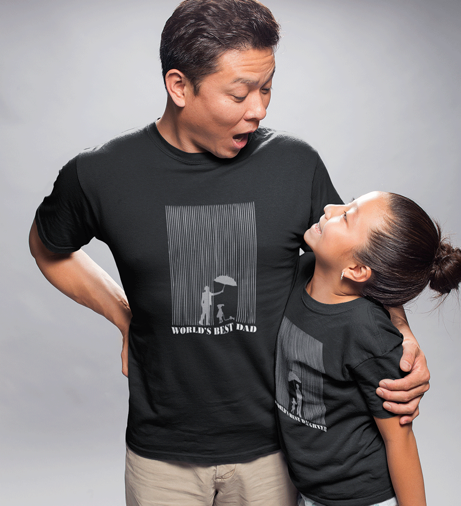 World's Best Dad Daughter Father and Daughter Matching T-Shirt- FunkyTradition