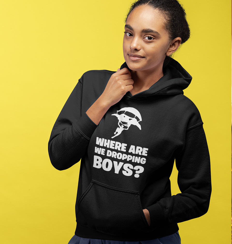 PUBG Where Are We Dropping Boys Hoodies for Women-FunkyTradition