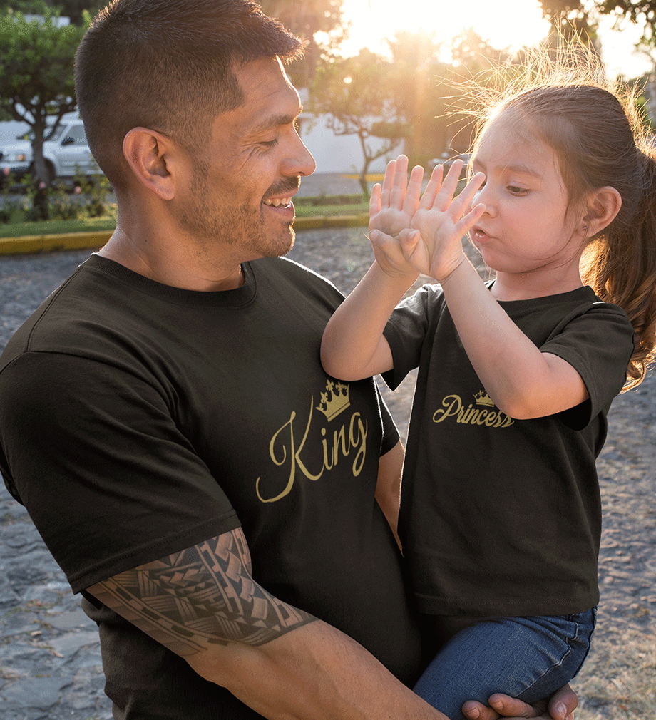 King Princess Father and Daughter Matching T-Shirt- FunkyTradition