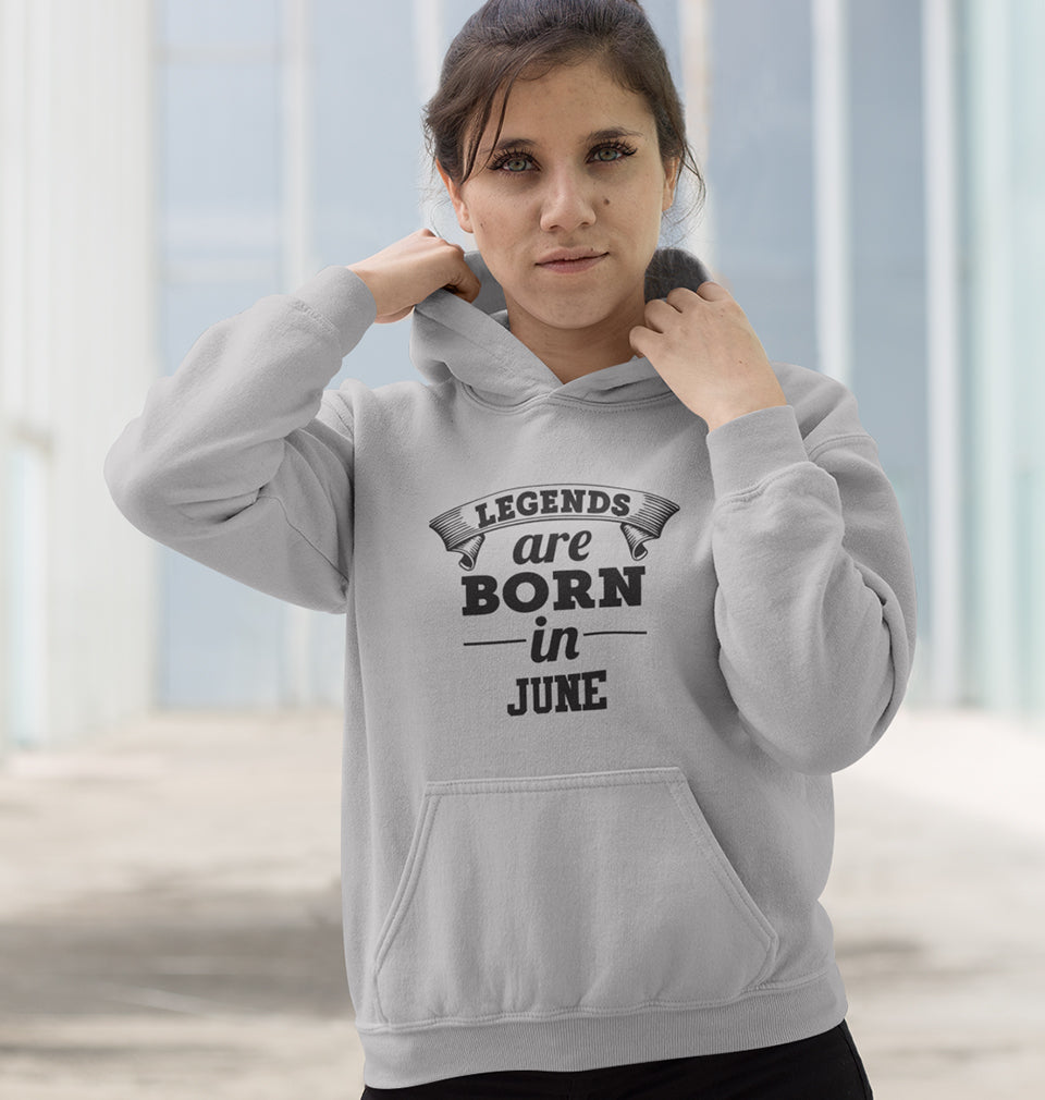 Legends are Born in June Hoodies for Women-FunkyTradition