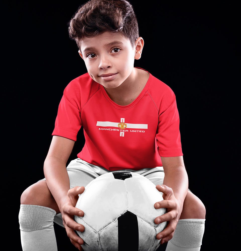Manchester United Half Sleeves T-Shirt for Boy-FunkyTradition