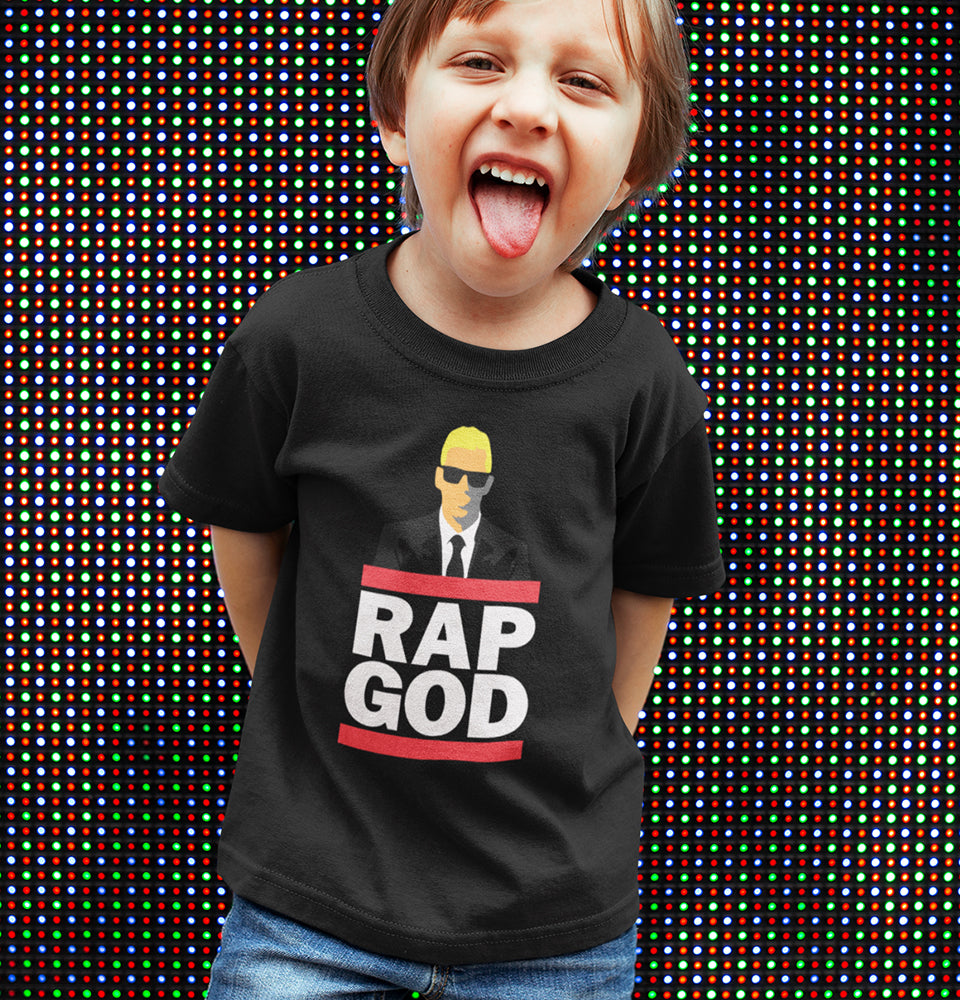 Rap God Half Sleeves T-Shirt for Boy-FunkyTradition