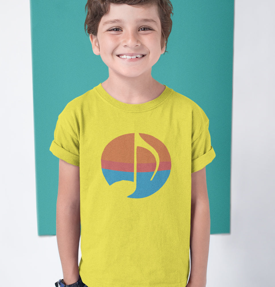Music Node Half Sleeves T-Shirt for Boy-FunkyTradition