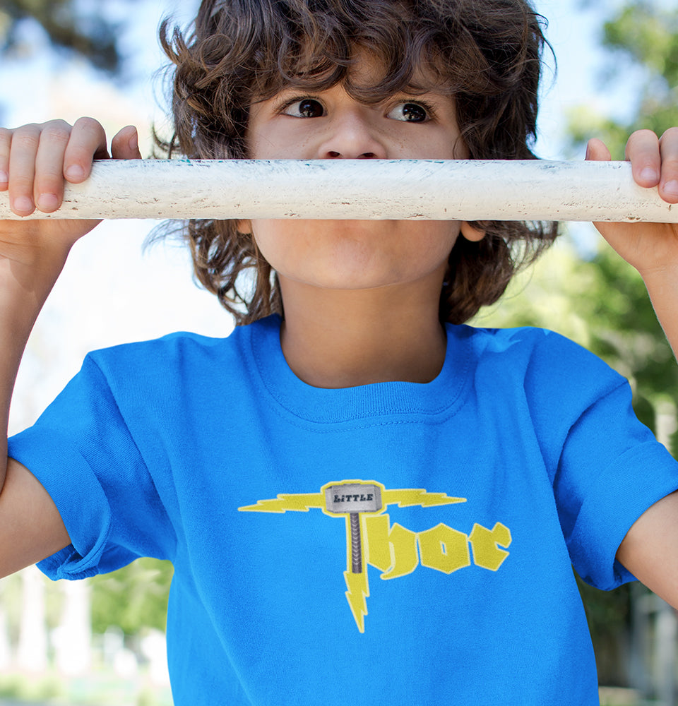 Little Thor Half Sleeves T-Shirt for Boy-FunkyTradition