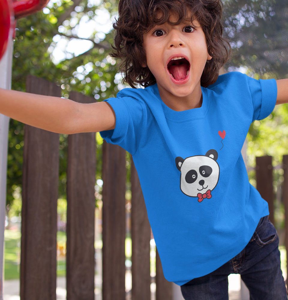 Panda Half Sleeves T-Shirt for Boy-FunkyTradition