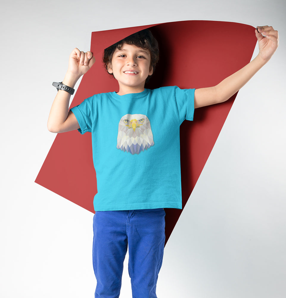 TRIANGLE EAGLE Half Sleeves T-Shirt for Boy-FunkyTradition