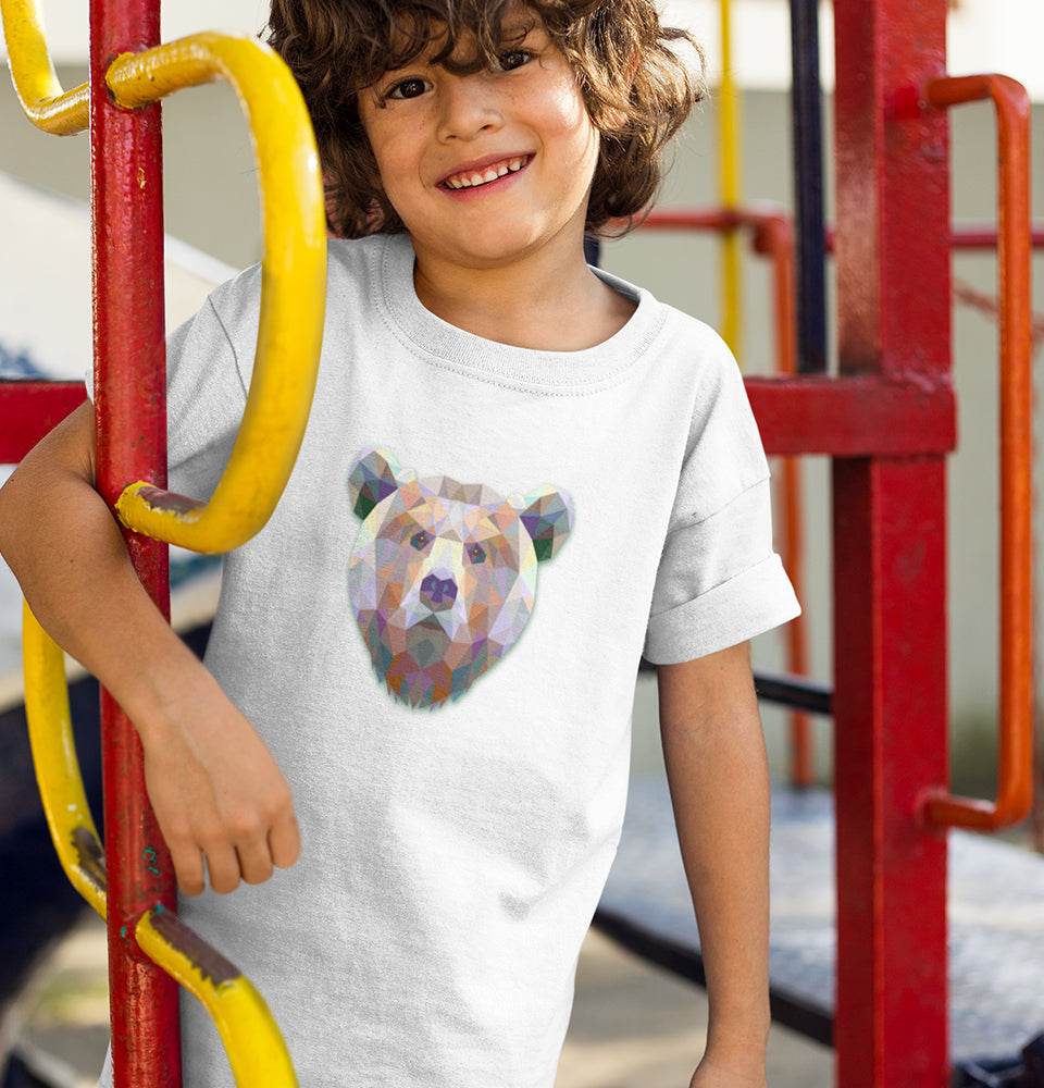 TRIANGLE BEAR Half Sleeves T-Shirt for Boy-FunkyTradition