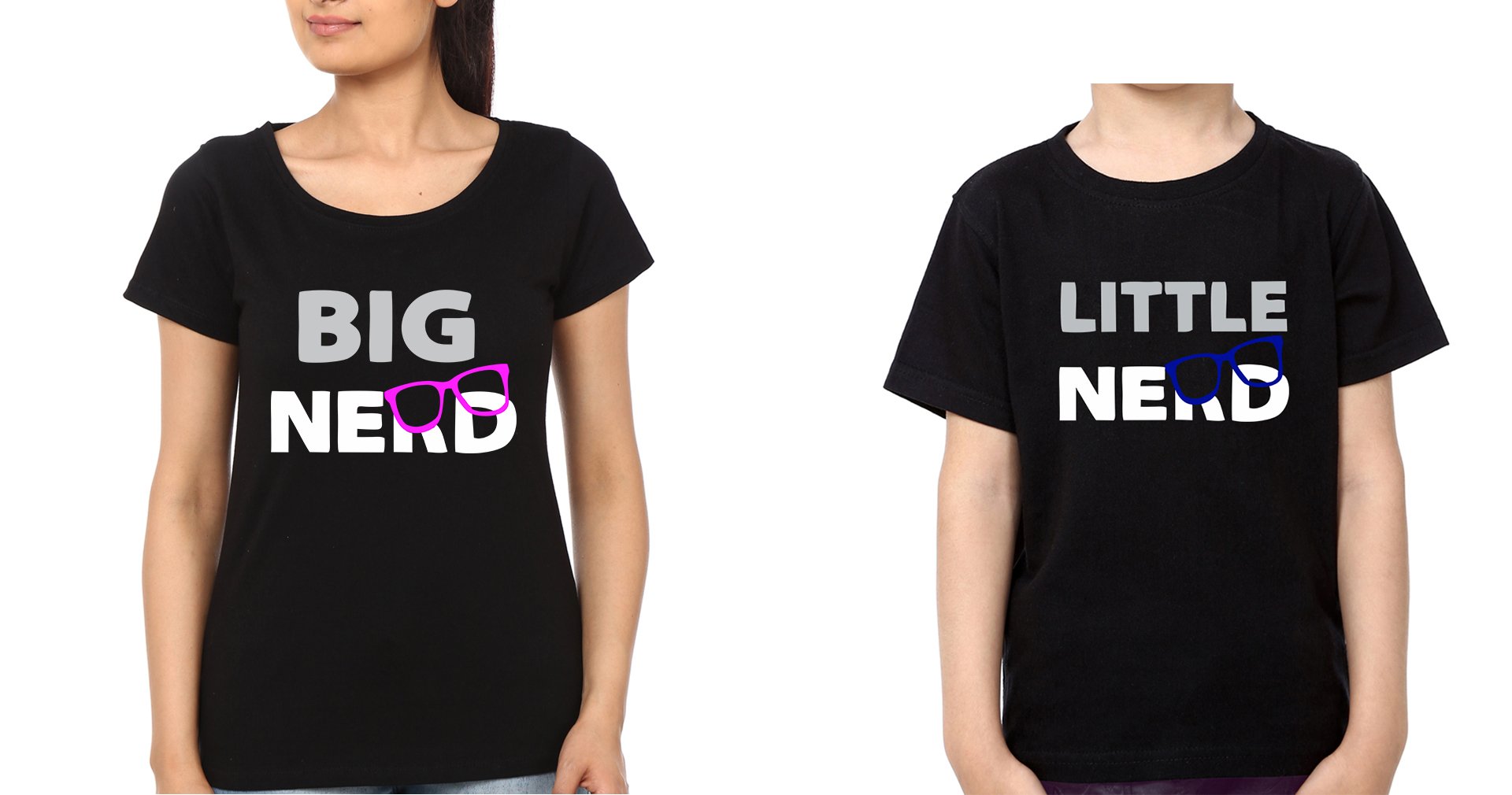 Big Nerd Little Nerd Mother and Son Matching T-Shirt- FunkyTradition