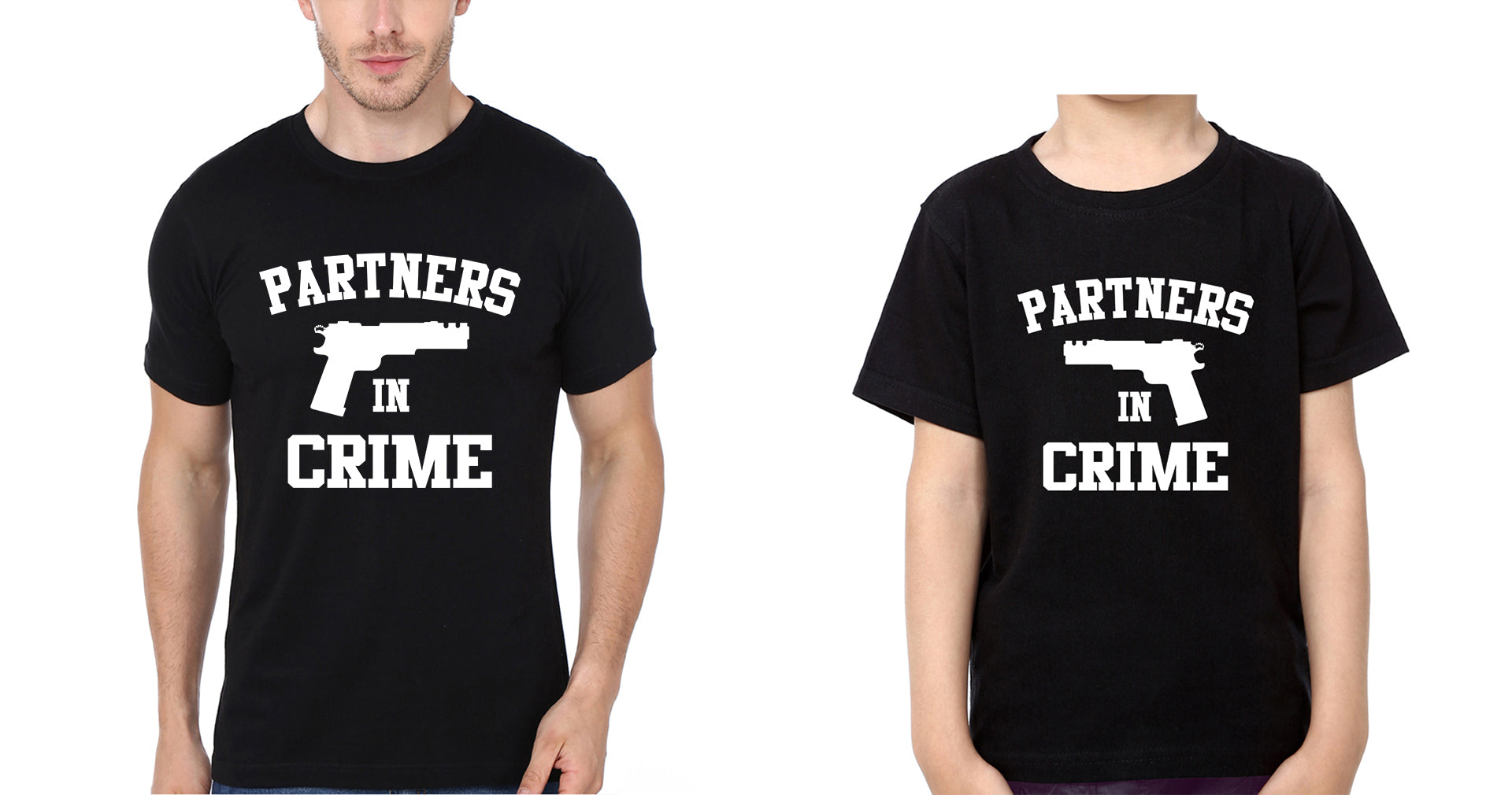 Partners In Crime Father and Son Matching T-Shirt- FunkyTradition