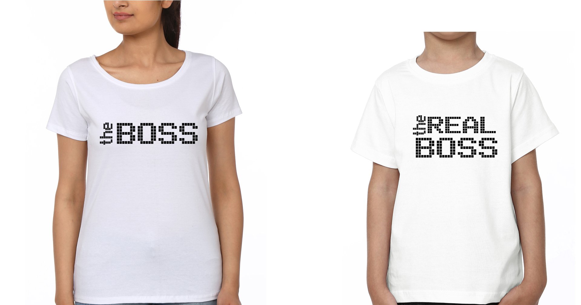 The Boss The Real Boss Mother and Son Matching T-Shirt- FunkyTradition