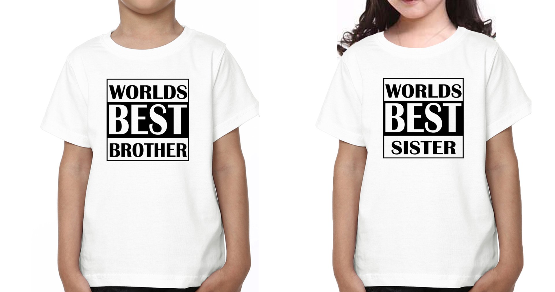 World's Best Sister World's Best Brother-Sister Kid Half Sleeves T-Shirts -FunkyTradition