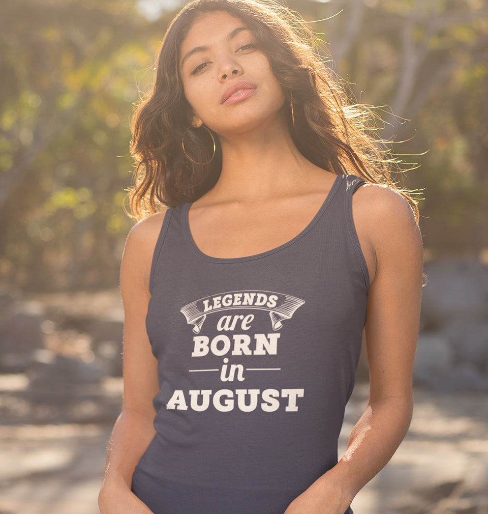 Legends are Born in August Women Tank Top-FunkyTradition