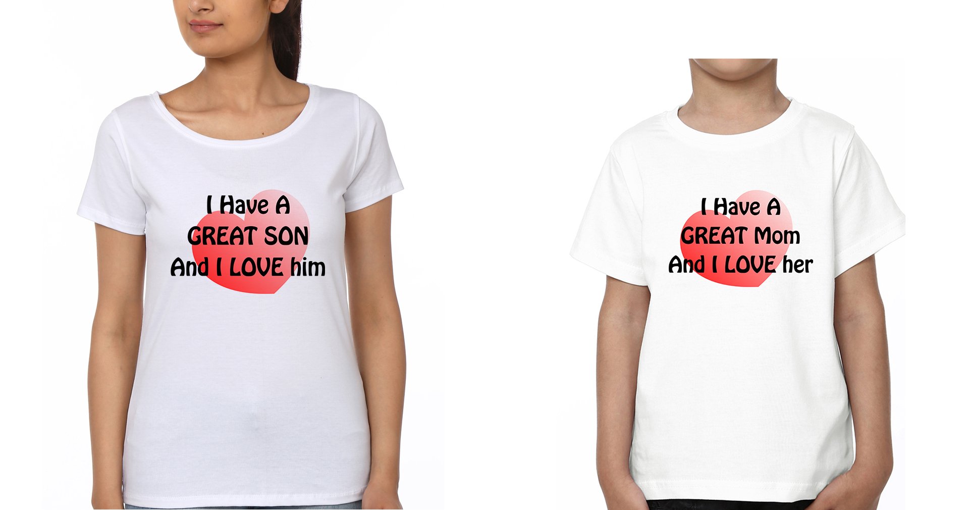 I Have A Great MomAnd I Love Him I Have A Great Son And I Love Him Mother and Son Matching T-Shirt- FunkyTradition