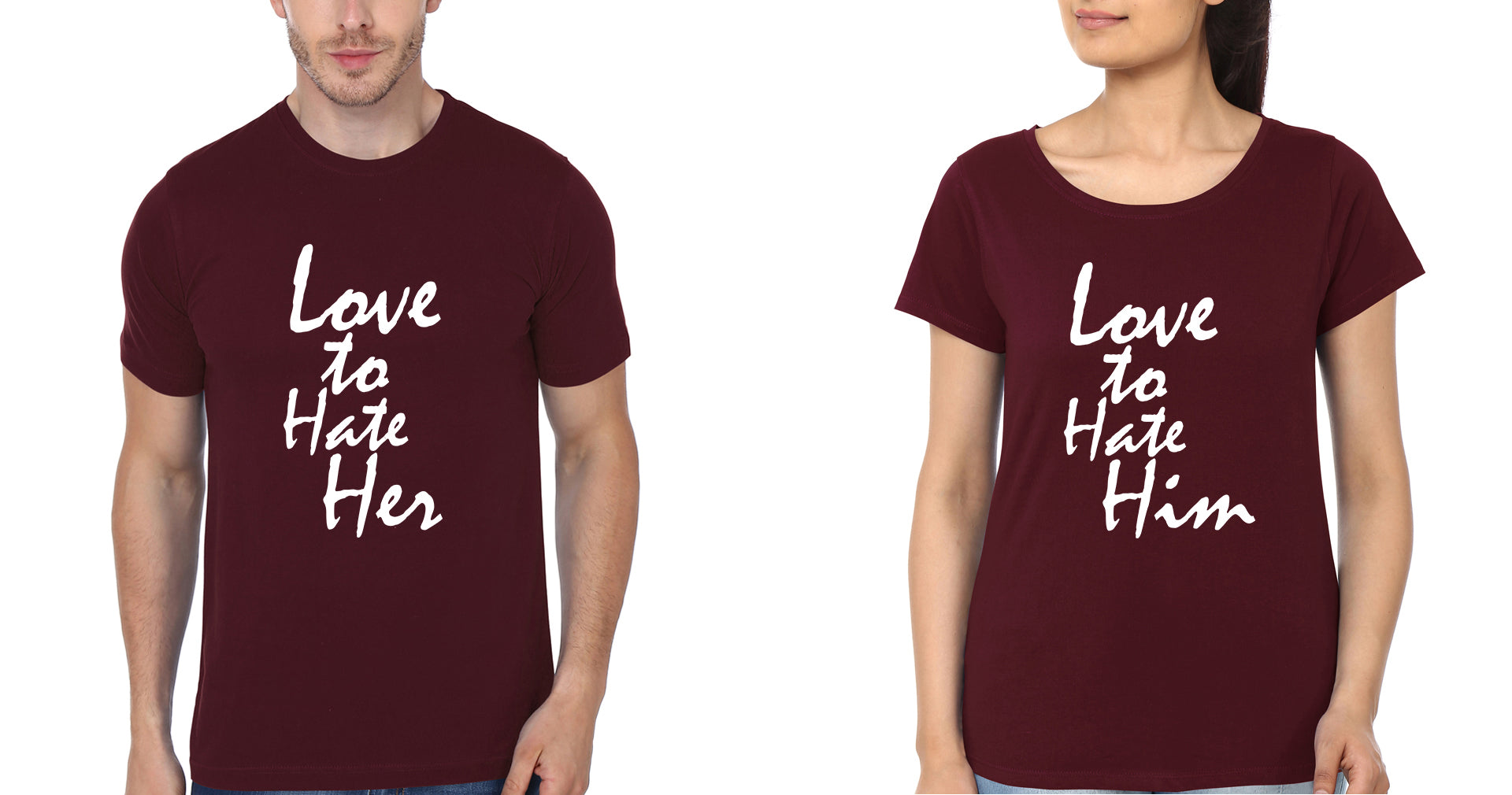 Love To Hate Him Brother and Sister Matching T-Shirts- FunkyTradition
